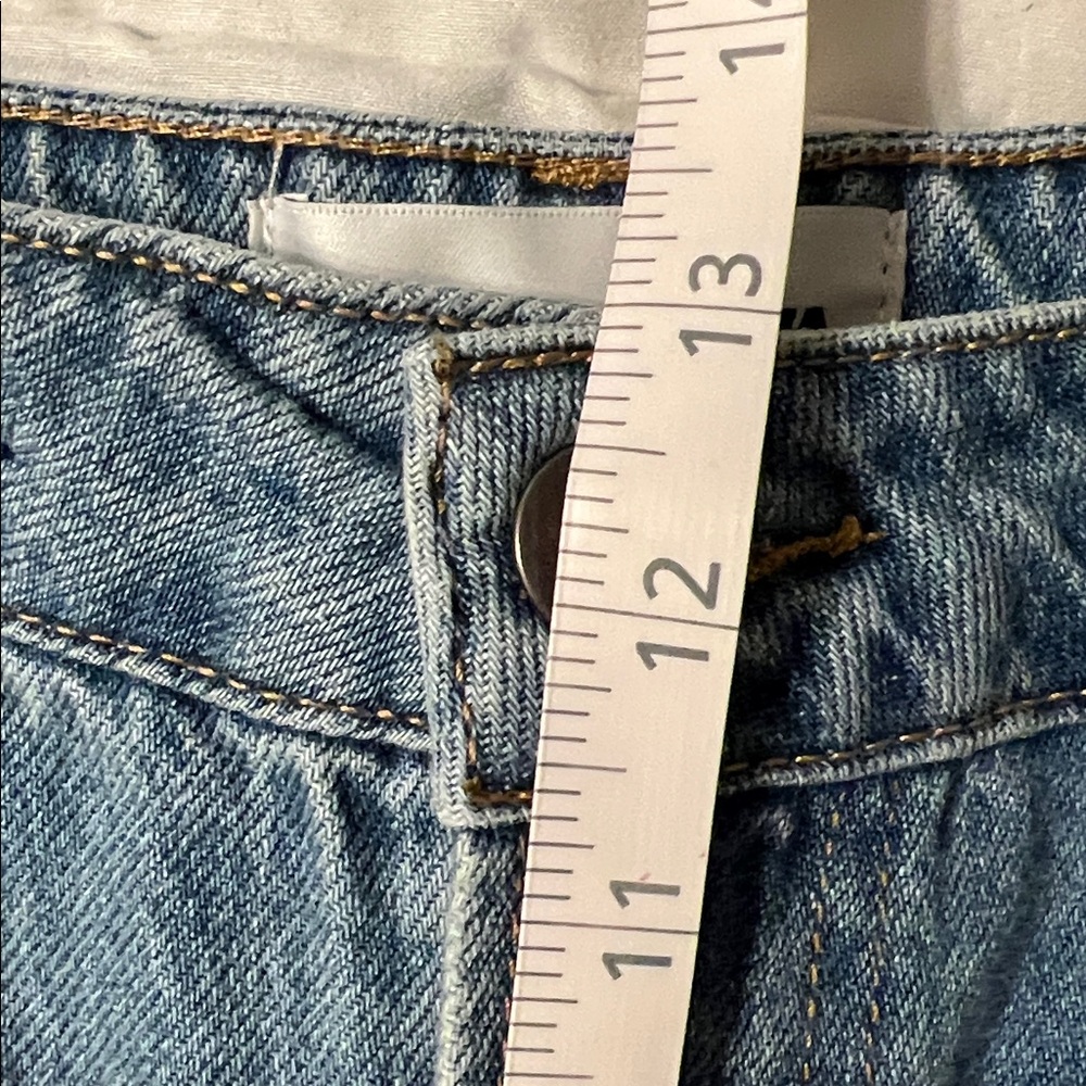 Fashion Nova No Limit Belted Wide Leg Jeans Size 13/32 Medium Wash Cotton NWT - Picture 7 of 10